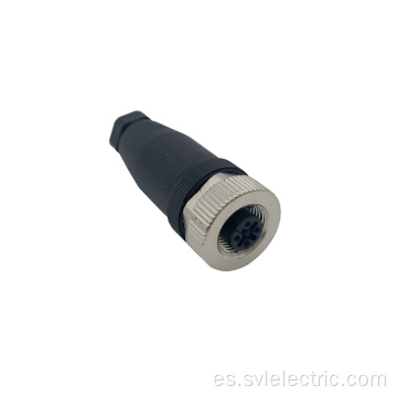 4 pin un código M12 Conector recto femenino